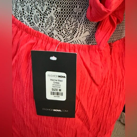 Orange Halter Dress with side cut-outs NWT size Medium - Picture 5 of 6